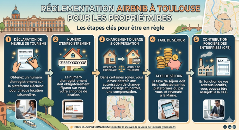 Réglementation Airbnb à Toulouse pour les propriétaires 2026